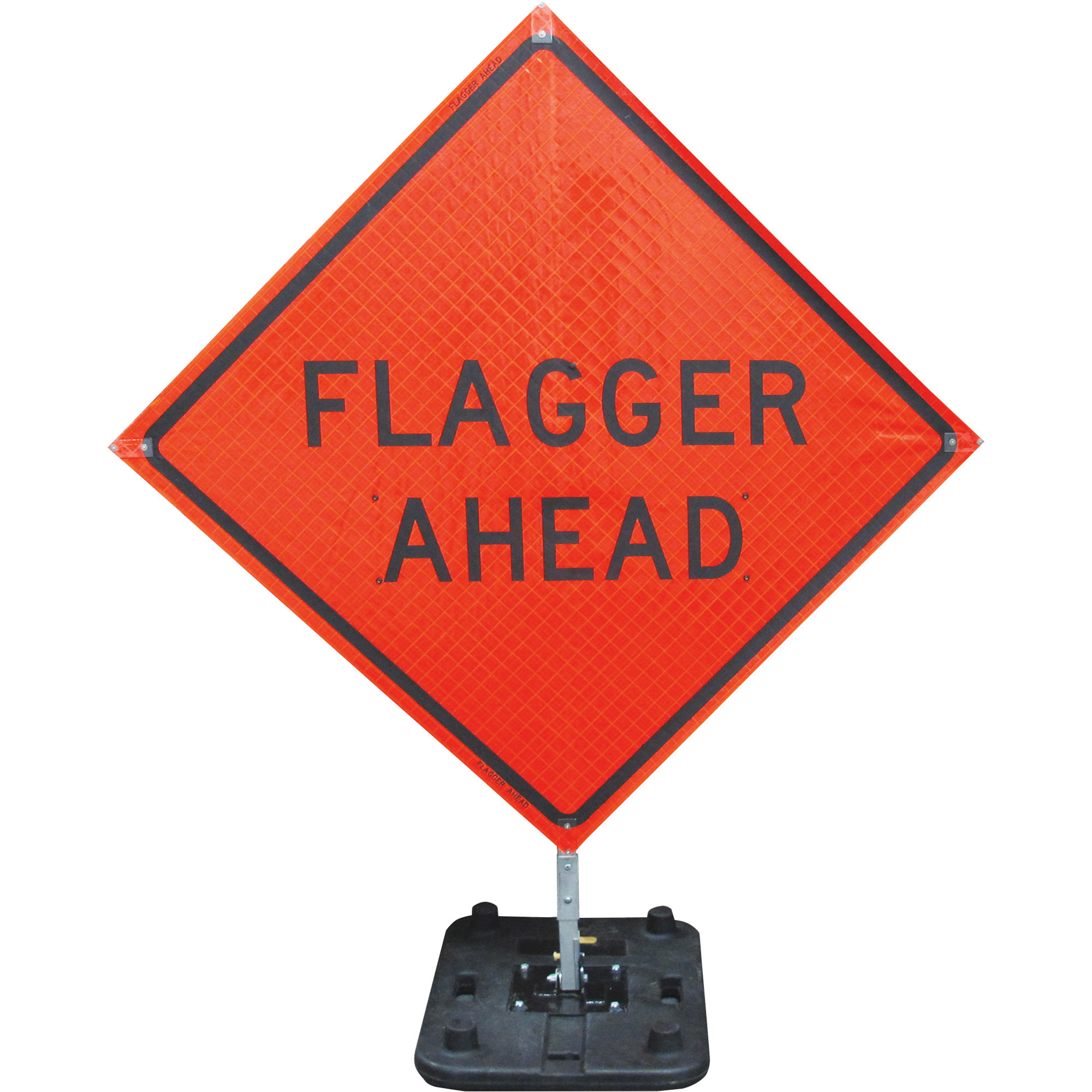 WATCHDOG Intrepid Rubber Base Stand for Roll-Up Traffic Safety Signs,  Holds 36in. x 36in. or 48in. x 48in. Sign, Model# SSRB800